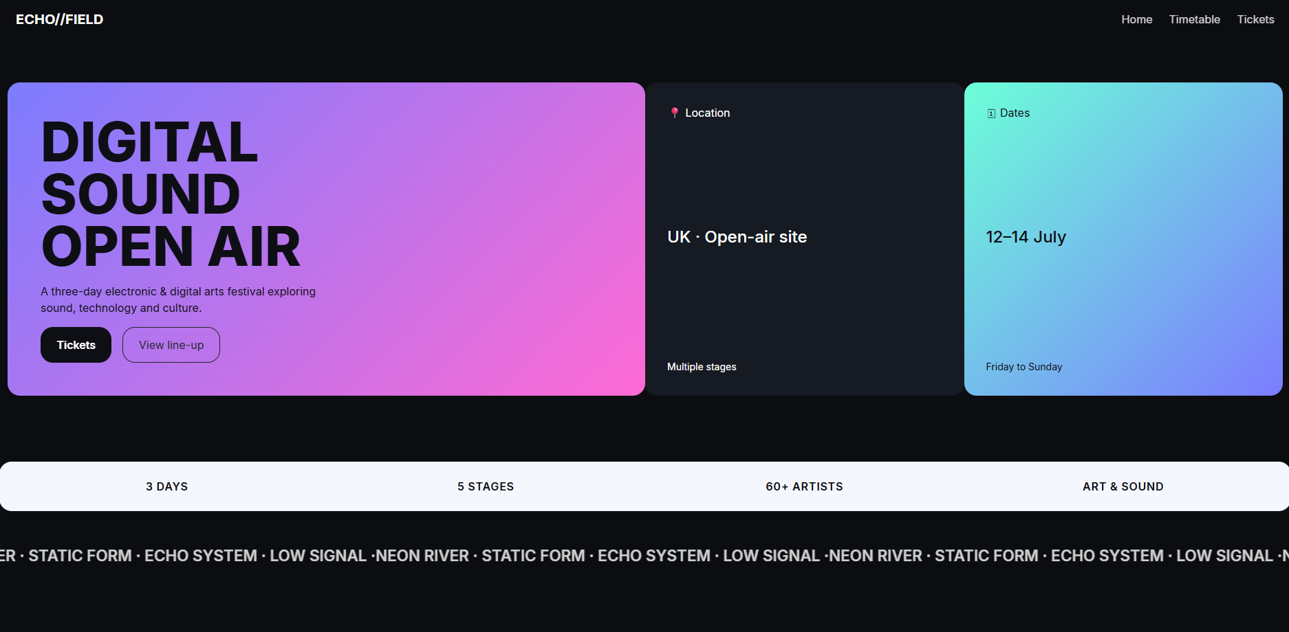 Small business website demo preview